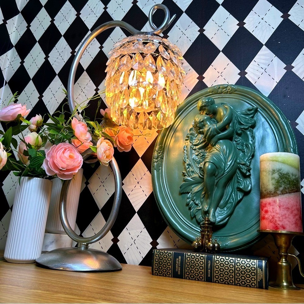 Darling Table Lamp – Metallic Sculptural Base‎ with Tiered Acrylic Drops - Picture 5 of 14